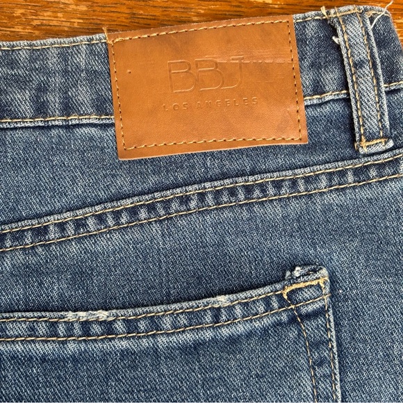 BBJ Los Angeles Leopard Trim Denim Skirt Womens Size M - Picture 4 of 7